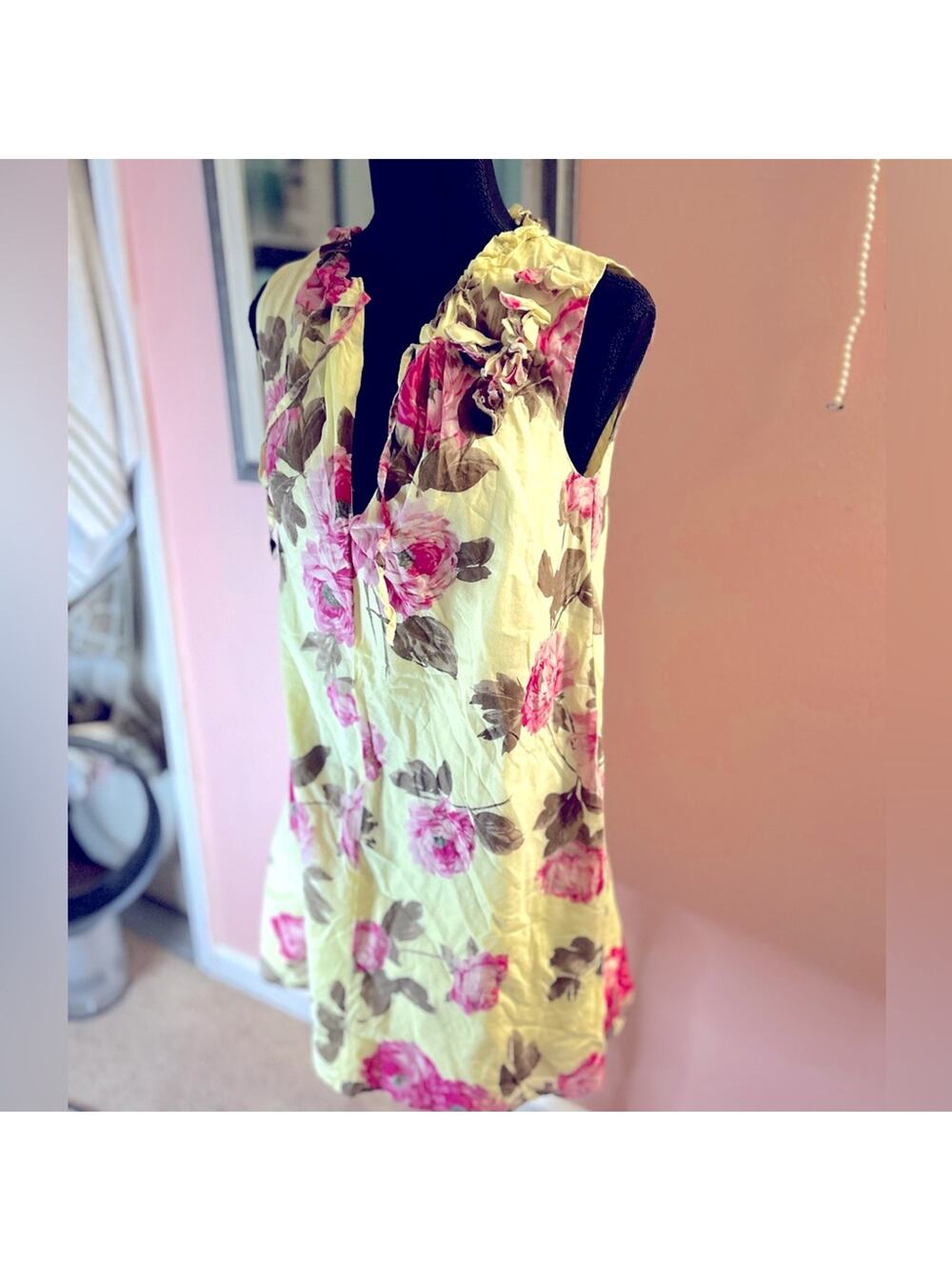 Henry Cotton’s On The Beach Knee Length Dress Floral Yellow